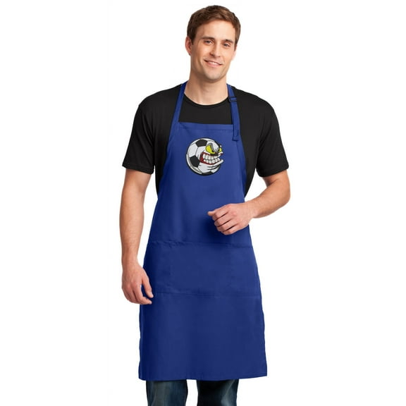 Large Soccer Nut Aprons Long Chef Style Apron for Him Or Her Grilling or Kitchen