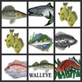 thumbnail image 2 of Northern Pike Fish with Name Embroidered Iron On/Sew patch [6.86" x2.61"], 2 of 2