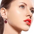 thumbnail image 3 of Galaxy Gold 14K White Gold Natural Ruby Dangle Earrings - July Birthstone - Passion & Protection - Fine Jewelry for Women, 3 of 3