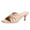 Beige, variant on Women’s Twisted Strap Kitten Heel Mule Sandals Square Toe Open Toe Slide Heels Nude Faux Leather Slip On Sandals for Summer Party Office Daily Wear