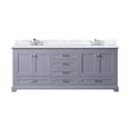 thumbnail image 3 of Dukes 80 in. W x 22 in. D Dark Grey Double Bath Vanity, Carrara Marble Top, and Faucet Set, 3 of 9