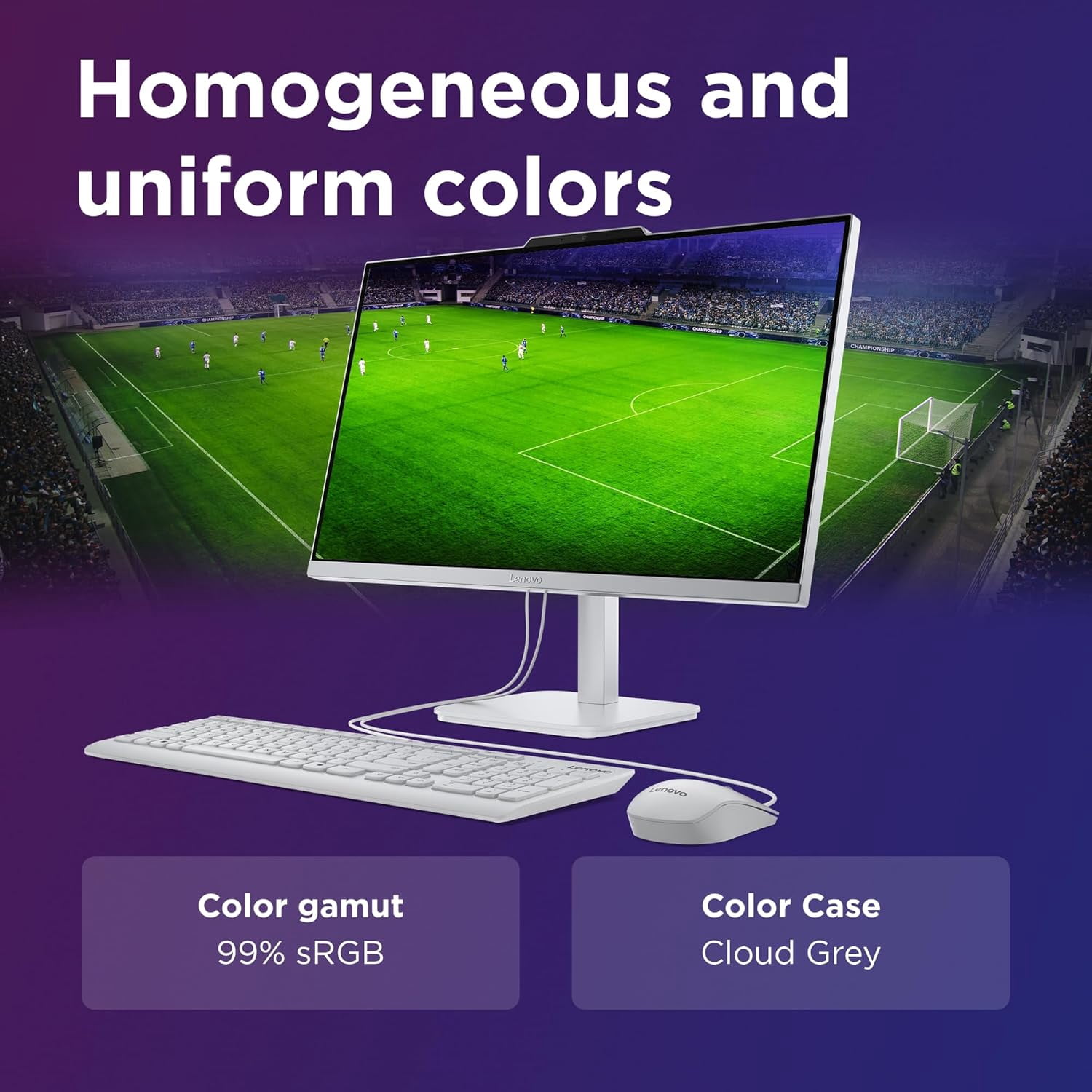 Lenovo A100 23.8" FHD All-in-One, Intel Core i3-N305, 8GB RAM, 512GB SSD, Windows 11 Home