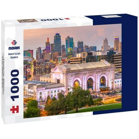 Noah Jigsaw Puzzle Kansas City, Missouri, USA downtown skyline with Union Station at dusk 1000 pieces