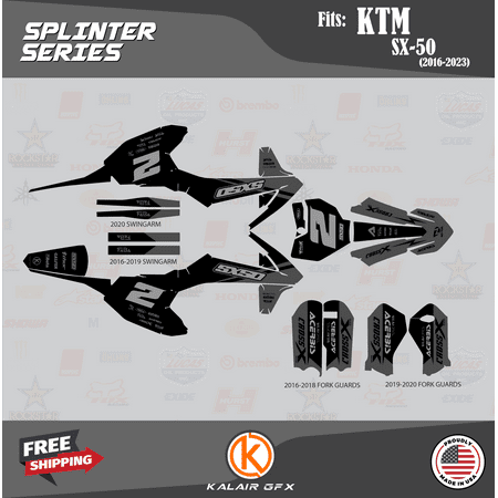 Kalair GFX Graphics Kit for Ktm 50SX MINI SX50 (2016-2018) Splinter Series