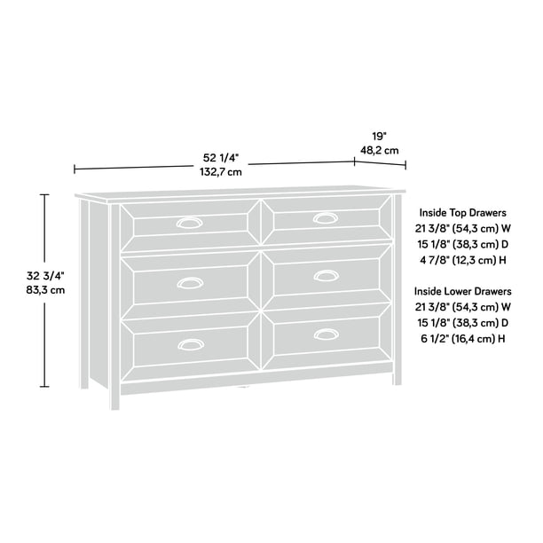 sauder county line 6 drawer dresser Amazon.com: Sauder County Line Dresser, Salt Oak finish : Home & Kitchen