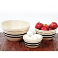 thumbnail image 3 of Ohio Stoneware USA-Made Shoulder Bowl Lead Free Bristol with Navy Stripes Large, 3 of 5
