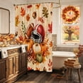 thumbnail image 5 of Orange Pumpkin Shower Curtain, Waterproof Shower Curtains for Bathroom, Fall Thanksgiving Maple Leaf Rugby Rustic Washable Fabric Bathtub Curtain Set Bath Decor with 12 Hooks Stall 36"x72", 5 of 8