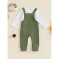 thumbnail image 4 of Suealasg 3Pcs Baby Boy Fall Outfits 3 6 Months Newborn Boy Long Sleeve Romper Overall Pants 12 18 Months Infant Boy Casual Autumn Clothes, 4 of 7