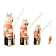 thumbnail image 2 of 3 piezas de estatuas de gatos, figuras decorativas, adornos creativos de madera para mesa. Blanco Naranja, 2 of 9