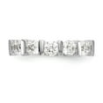 thumbnail image 4 of 14K White Gold Ring Band Wedding Diamond Round 5-Stone , Size 8, 4 of 7