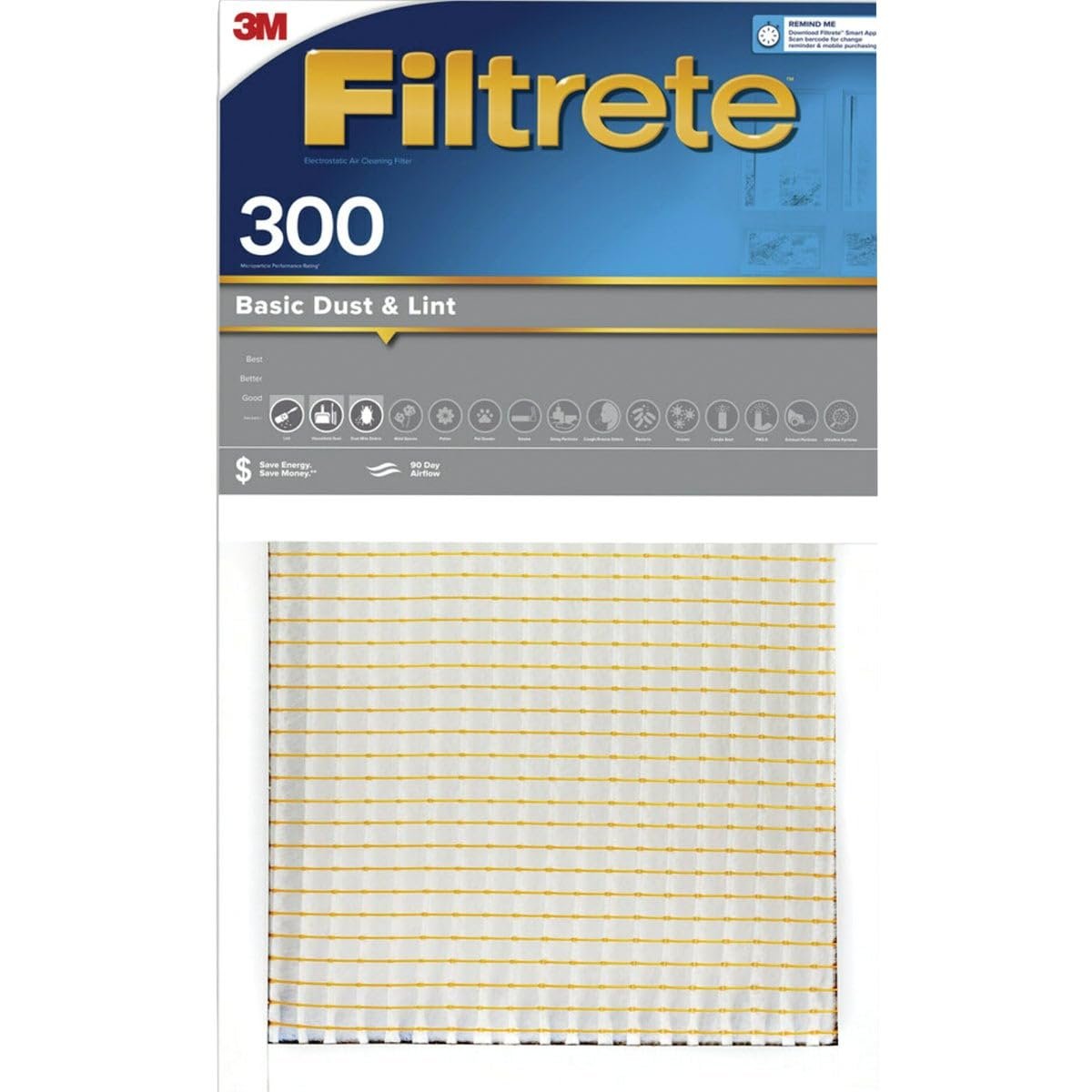 3M Basic Air Filter 300MPR Washable - Dust Removal - 18 x 24 x 1