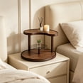 thumbnail image 1 of Estante de almacenamiento redondo de madera de varios niveles para cosméticos y perfumes | Organizador que ahorra espacio para el baño, tocador o baño, 1 of 6