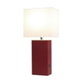 thumbnail image 4 of Elegant Designs Modern Leather Table Lamp with USB and White Fabric Shade, 4 of 7