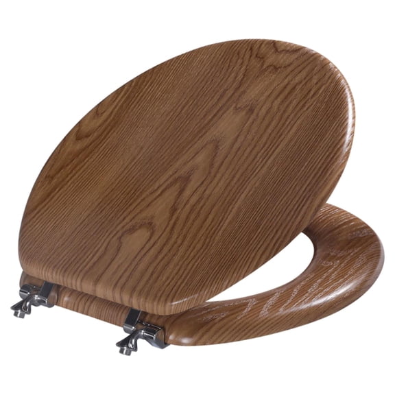 Oakbrook Collection Sheridan Round Oak Wood Toilet Seat