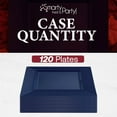 thumbnail image 5 of Smarty Had A Party Disposable Plastic Dessert Plates, 6.5" Heavy Duty Square Blue Salad Plates for Appetizers, Cakes, and Events, Bulk Supplies for All Occasions (120 Count), 5 of 14