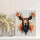 thumbnail image 2 of Qisvanset Framed Canvas Wall Art 12x16 Inch Watercolor Canadian Moose Hangable Wall Art, 2 of 5