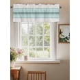 thumbnail image 2 of Teal Aqua Stripes Curtain Valances for Windows, Modern Ombre Abstract Aesthetics Kitchen Valance Window Treatment, Light Filtering Block Curtains for Bathroom/Bedroom/Living Room 42'' x 12'', 2 of 9