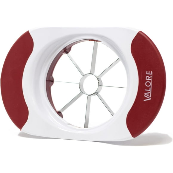 Valore Trancheuse de Pommes et Cœur - Trancheuse de Pommes à Prise Douce avec 8 Lames en Acier Inoxydable - Cœur de Pommes Robuste Coupe-Fruits - Excellent Accessoire de Cuisine pour Collations Saines