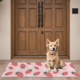 thumbnail image 4 of Red Strawberry Plants Fruit Flower Pink Pattern Door Rugs,Washable Non Slip Door Mats Indoor,Decorative Door Mats,Entry Mat Indoor for Entrance,Bedroom,Kitchen,Bathroom,16"x47", 4 of 6