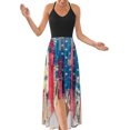 thumbnail image 3 of Robe pour Femmes Manches Longues Robe Mode Taille Haute Imprimé Sans Manches Robe Décontractée à Licou, 3 of 8