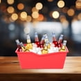 thumbnail image 4 of KAKOWELY Ice Tub Red Plastic Beverage Cooling For Event Organizers 1Pcs, 4 of 7