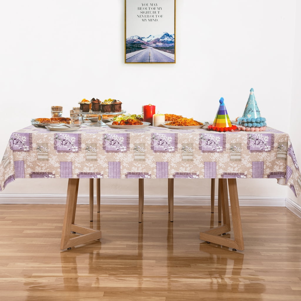 Ray Star Checkered Vinyl Rectangle Tablecloth -52x90 Inch - 100% Waterproof Oil Proof Spill Proof PVC Tablecloth for Christmas Halloween