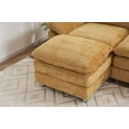 thumbnail image 6 of L-Shaped Sectional Sofa with Ottoman, Modern Deep 3-Seat Sofa Couch Comfy Upholstered Sleeper Sofa Furniture for Living Room Apartment Studio Office, Yellow, 6 of 7