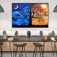 thumbnail image 3 of Cuadros Decorativos Pintura de diamante DIY Sun Moon Tree Full Square Drill Rhinestone JShteea Nuevos Originales, 3 of 7