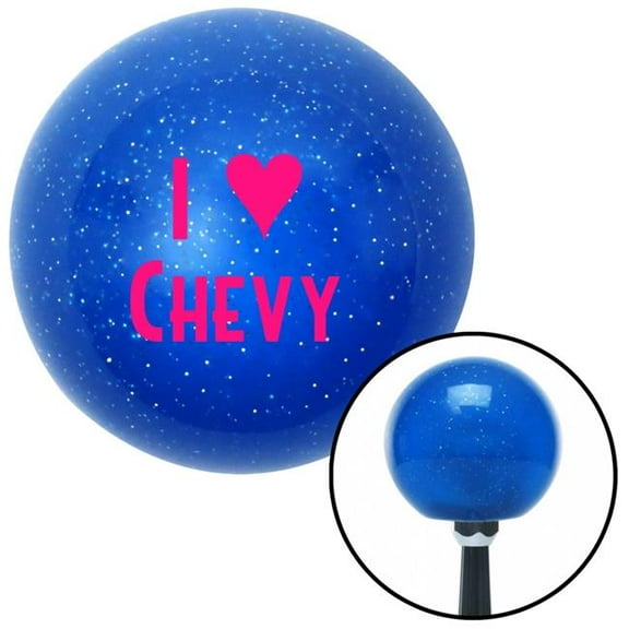 American Shifter 23920 Pink I 3 CHEVY Blue Metal Flake Shift Knob with M16 x 1.5 Insert Shifter Auto Brody