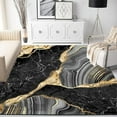 thumbnail image 2 of Black Grey Gold Marble Texture Modern Abstract Aesthetic Area Rug Minimalist Art Decor Rug For Living Room Bedroom Dining Room Indoor Kitchen Hallway Carpet 5 x 6ft, 2 of 6