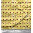 thumbnail image 1 of Soimoi Silk Fabric Check,Tropical Leaves & Flamingo Bird Decor Fabric Printed Yard 42 Inch Wide, 1 of 1