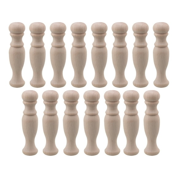 Unfinished Wood Baluster Spindles for Home Furniture 2.76 x 0.71 Inch Pack of 15