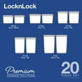 thumbnail image 3 of LocknLock Easy Essentials Food Storage Bin Set Airtight Container Lids 20 PC Set, 3 of 6
