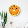 thumbnail image 6 of 10 Inch Wall Clock Battery Operated Square Clock for Office, Kitchen, Outdoor, Living Room, Orange With White Pith Surrounding The Flesh, 6 of 7
