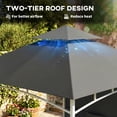 thumbnail image 4 of Outsunny 10' x 10' Patio Gazebo, Double Roof Outdoor Gazebo, Dark Grey, 4 of 10