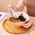 thumbnail image 2 of Juego de 4 cucharas soperas de porcelana, cucharas soperas chinas de cerámica de 8,6 pulgadas, cucharas soperas, cucharas para ramen, color blanco, 2 of 5