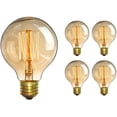 thumbnail image 3 of Bombilla Edison vintage (paquete de 4) equivalente a 40 W, luz amarilla cálida, casquillo E27, G80, 220 V, 3 of 3