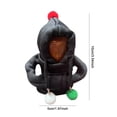 thumbnail image 3 of Funda Para Palanca De Cambios De Coche Con Capucha Sudadera con capucha para palanca de cambios de coche, divertida camisa con perilla de cambio de marchas (bola de piel negra), 3 of 7