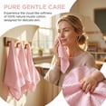 thumbnail image 5 of REGALWOVEN 12" x 12" Cotton Muslin Washcloths, Soft & Absorbent Reusable Face Cloths for Bathroom, Kitchen, Gym, Spa, Office Pink 4pk, 5 of 6