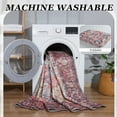 thumbnail image 5 of Wondo Washable Rugs Vintage Area Rug Rug for Living Room, Bedroom, Kids Room, 6' x 9', Red, 5 of 8