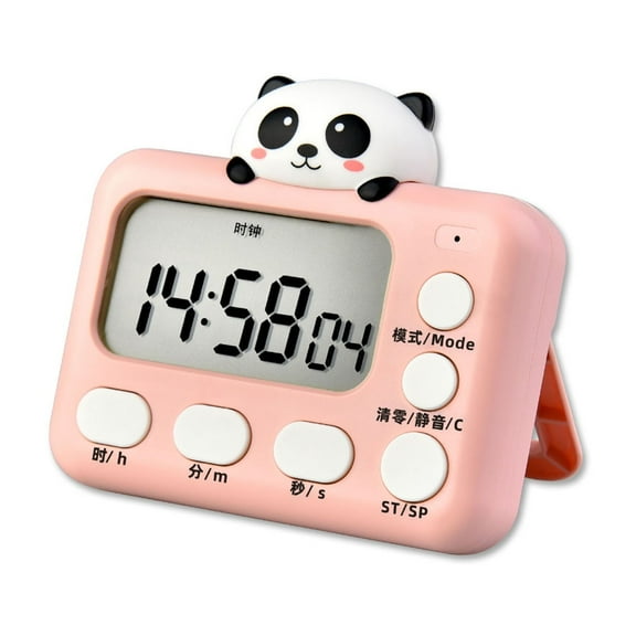 LCD Digital Screen Timer Backing Cartoon Digital Timer Kitchen Countdown Timer Desktop Alarm Clock