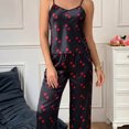 thumbnail image 4 of Stamzod Lounge Sets for Women 2 Piece Satin Pajama Set Casual Cami Top and Pants Sleepwear Comfy Sets, 4 of 5