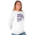 thumbnail image 3 of Reel Women Fish Cute Girly Fishing Women's Long Sleeve T Shirt Brisco Brands X, 3 of 6