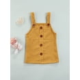 thumbnail image 2 of Qiylii Girls Suspender Dress, Solid Color Sleeveless Single Breated Dresses, 2 of 8