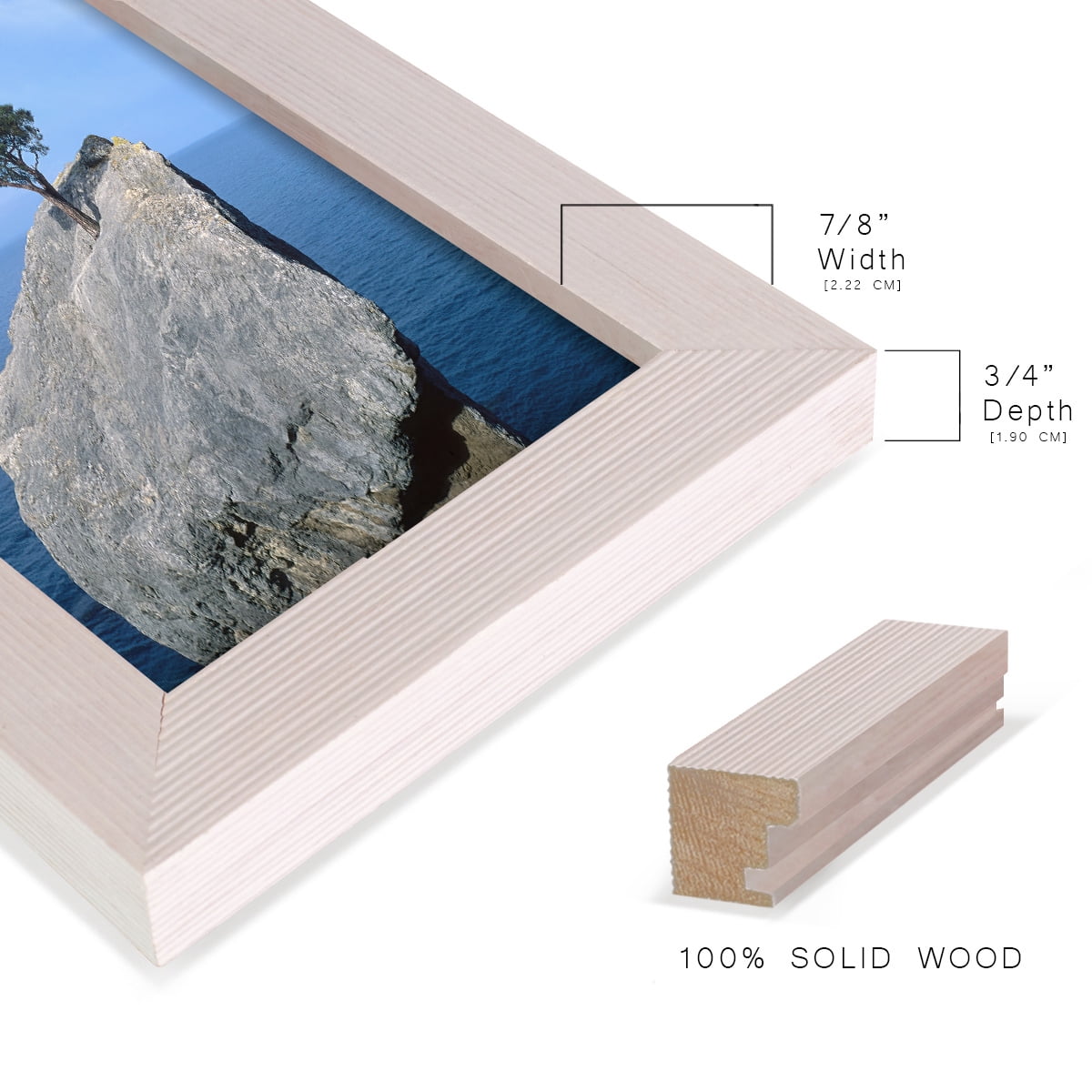 Grooved 3.5 in. x 5 in. White Picture Frame Set (Set of 4)