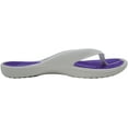 thumbnail image 4 of ABSOLUTE FOOTWEAR Ladies Womens Summer Holiday Beach Pool Flip Flops Sandals - White / Purple - US 7, 4 of 7