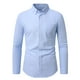 thumbnail image 1 of pstuiky camisas de hombre de manga larga, Camisa informal de manga larga con solapa y botones en color liso para hombre, estilo ejecutivo. camisetas de hombre xxxl, 1 of 4