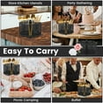 thumbnail image 5 of Ihvewuo flatware caddy 360° Rotating Utensil Caddy Metal Flatware Organizer with 5 Compartment Silverware Cutlery Holder Kitchen Flatware Storage Basket Countertop Utensil Holder, 5 of 8