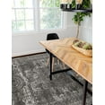 thumbnail image 6 of Unique Loom Bromley Collection Area Rug - Wells (7' 10" x 10' Rectangle Dark Gray/Gray), 6 of 6
