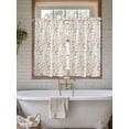 thumbnail image 4 of Yellow Grey Botanical Bathroom Window Curtain, Spring Floral Summer Farmhouse Light Filtering Coffee Kitchen Curtains, Bedroom Living Room Curtains 2 Panel 84"x54", 4 of 6